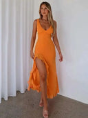 Flattering Backless Midi Dress for Women