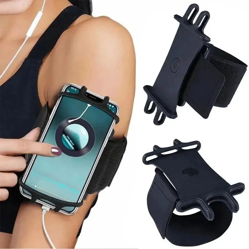 Mobile Phone Universal Wrist Phone Holder 360 Rotation Cradle Wristband Outdoor Gym Running Suitable for Mobile Phone