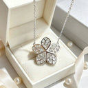 Sterling Silver Silver Moissanite Flower