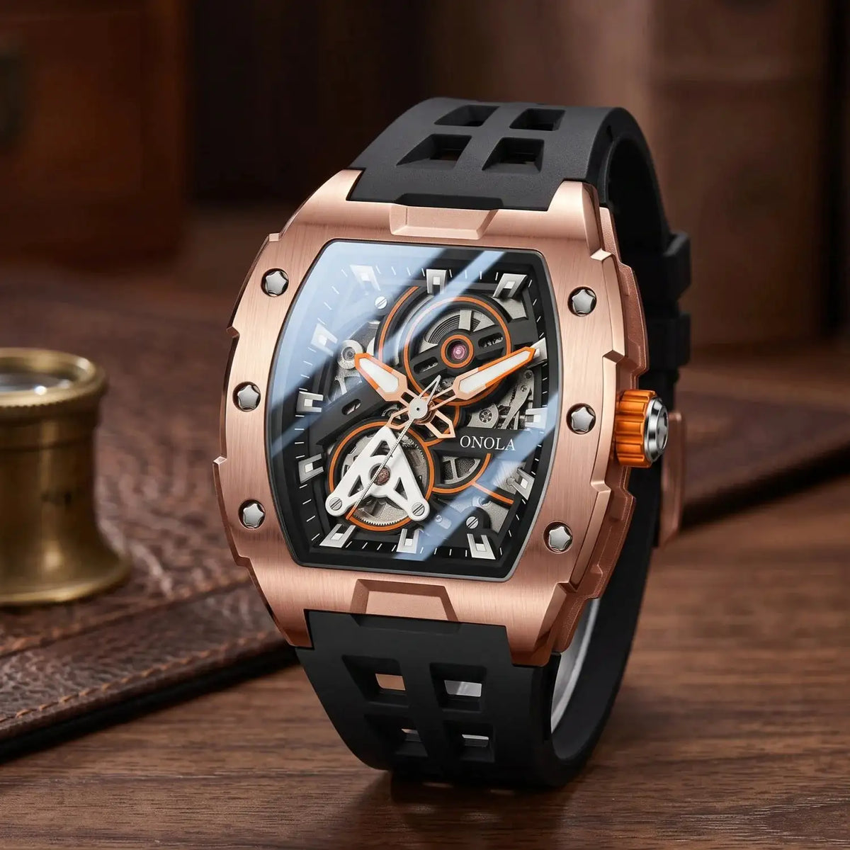 Men Automatic Skeleton Wristwatch — product image 4
