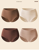 4Pcs High Waist Women Panties Body Shaper Underwear
