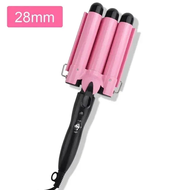 Ceramic Triple Barrel Hair Waver Curling Iron Professional