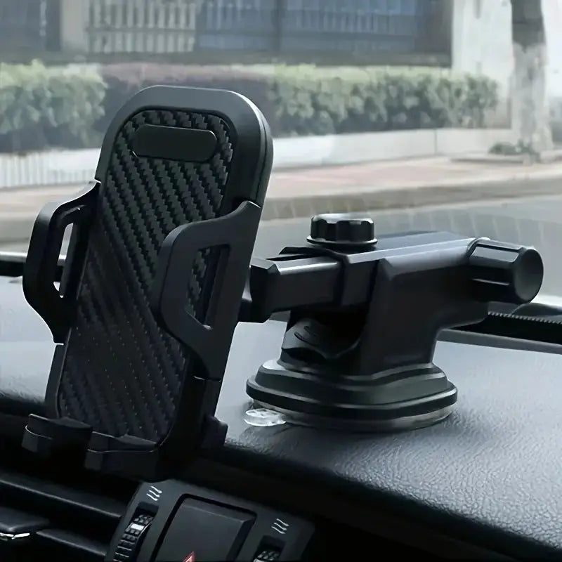 New universal Suction Cup Car Mobile Phone Bracket, 360° Rotation, ABS Material Car Mobile Phone Bracket, Suitable for Windshield and Instrument Panel, Multi-Function Car Navigation Bracket