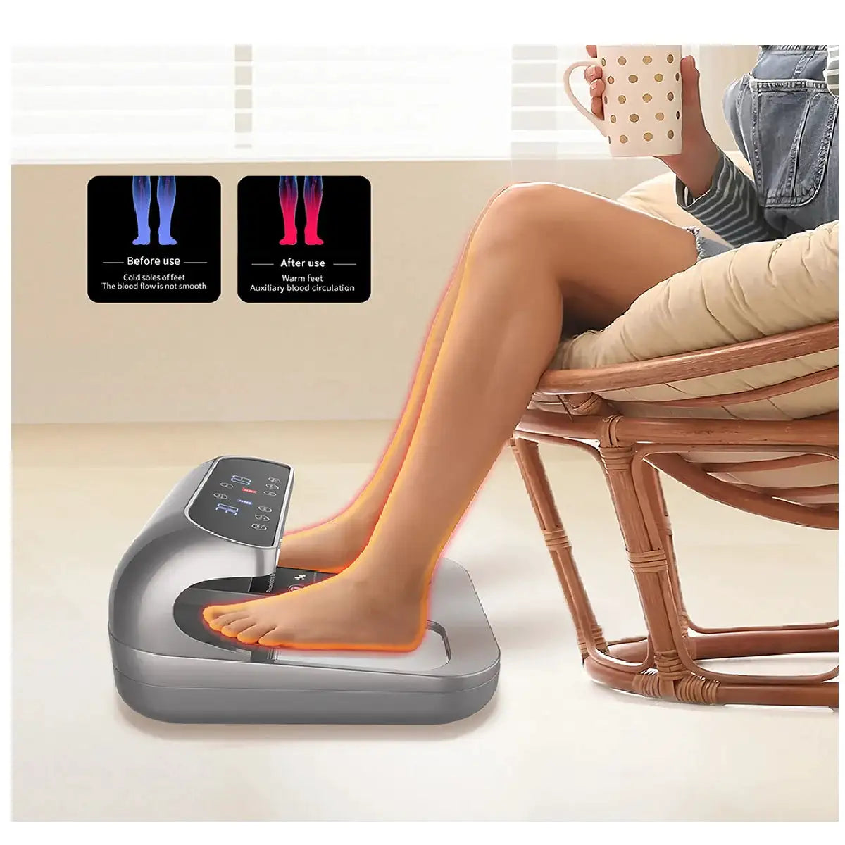 2026 Latest Photoionic Terahertz Massager Red & Blue Light Combination Home Foot Massager EU/AU/US Plug Available