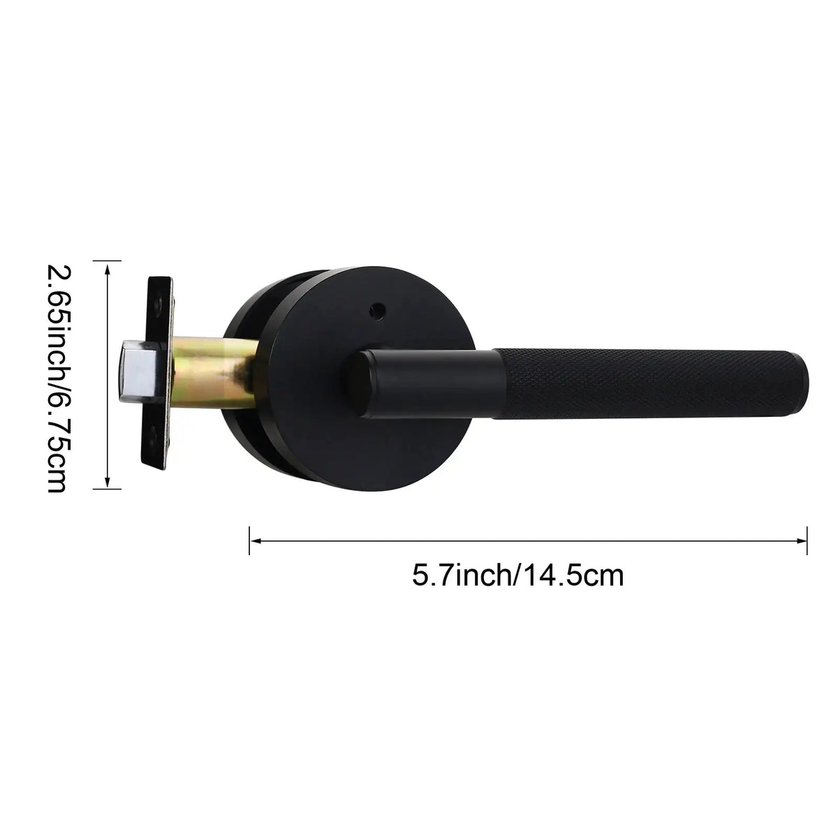 Knurled Privacy Lever - Adjustable Zinc — product view 3