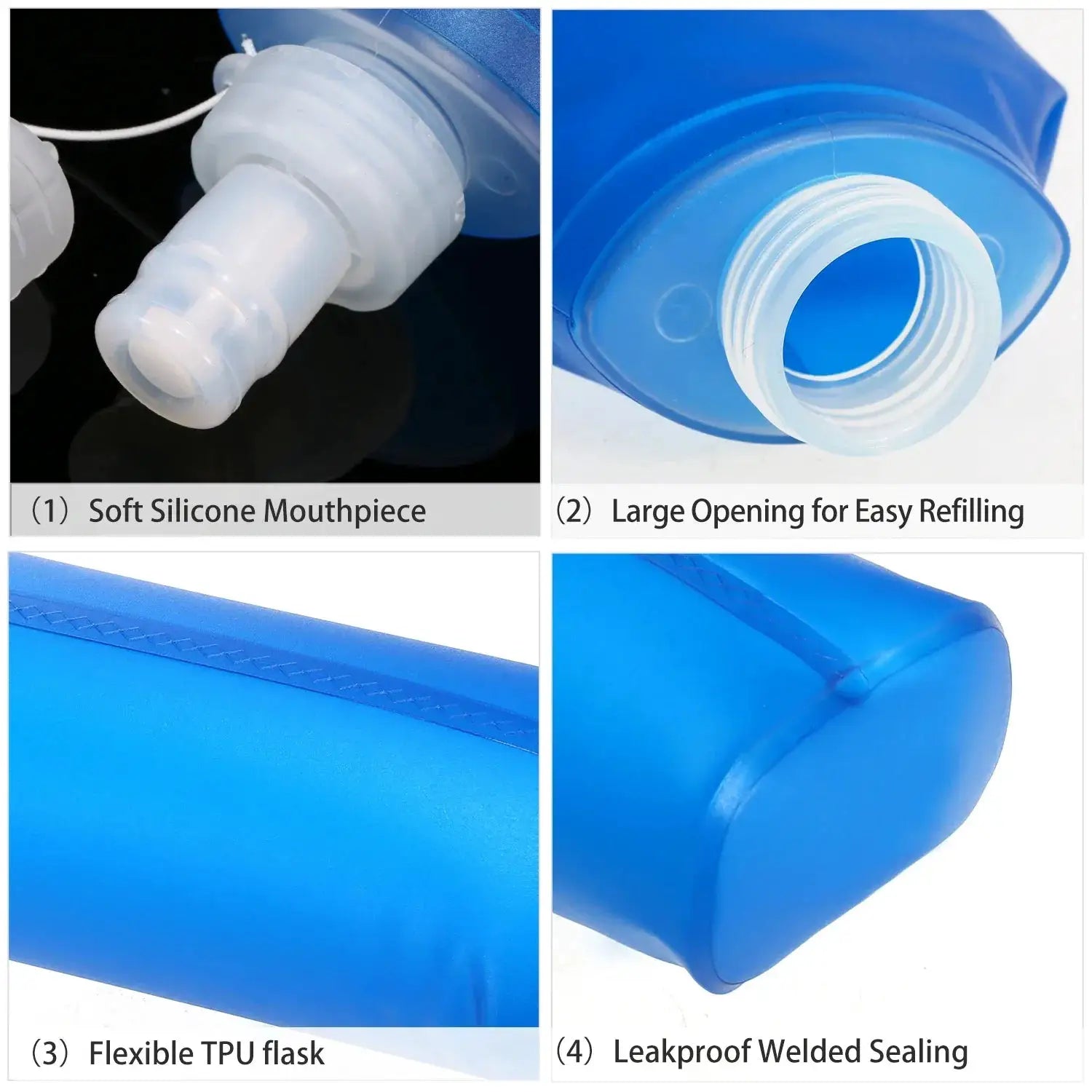 Lixada 500ml Folding TPU Soft Flask Water Bottle Outdoor