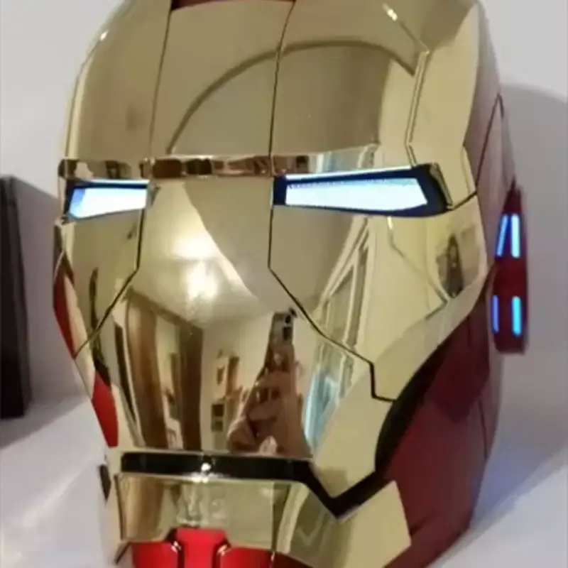 Electronic Iron Man Mk5 1:1 Helmet Automatoc Voice Control Avengers Mk7 Mk5 Cosplay With Led Light Toy Close Ironman Helmet Gift