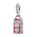 Sterling Silver Pendent Charm Red