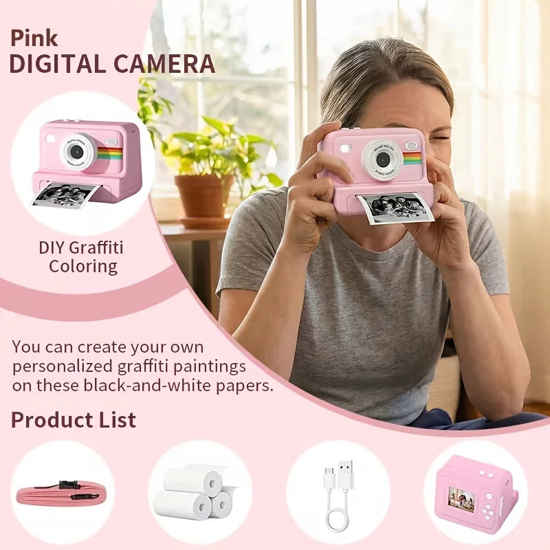 Portable instant digital camera prints