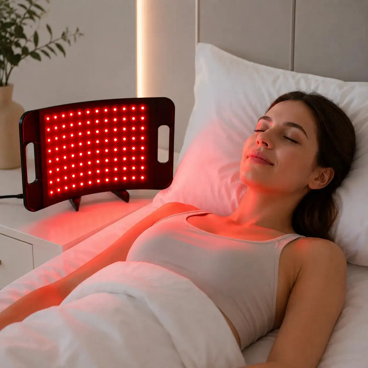 Red Light Lamp For Face and Body Home Use 660nm 850nm Near Infrared Light Panel Device with Adjustable Stand with Timer