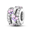 Charm Beads Sterling Silver Pink