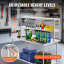 SucceBuy Stainless Steel kitchen worktable Overshelf with Height