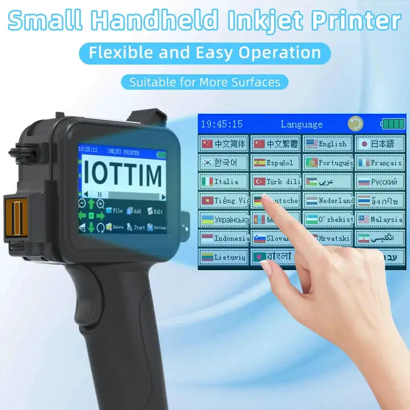 2026 New Mini Handheld Inkjet Printer Portable Date Coder Barcode QR Logo Printer for Wood Plastic Metal Glass Portable Printer