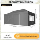 10x20ft Pop Up Gazebo Heavy Duty Canopy