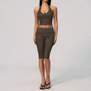 Yoga Capris Set Women Push Up Support 2pc
