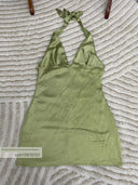 British Satin Halterneck Dress for Seductive Summer Style