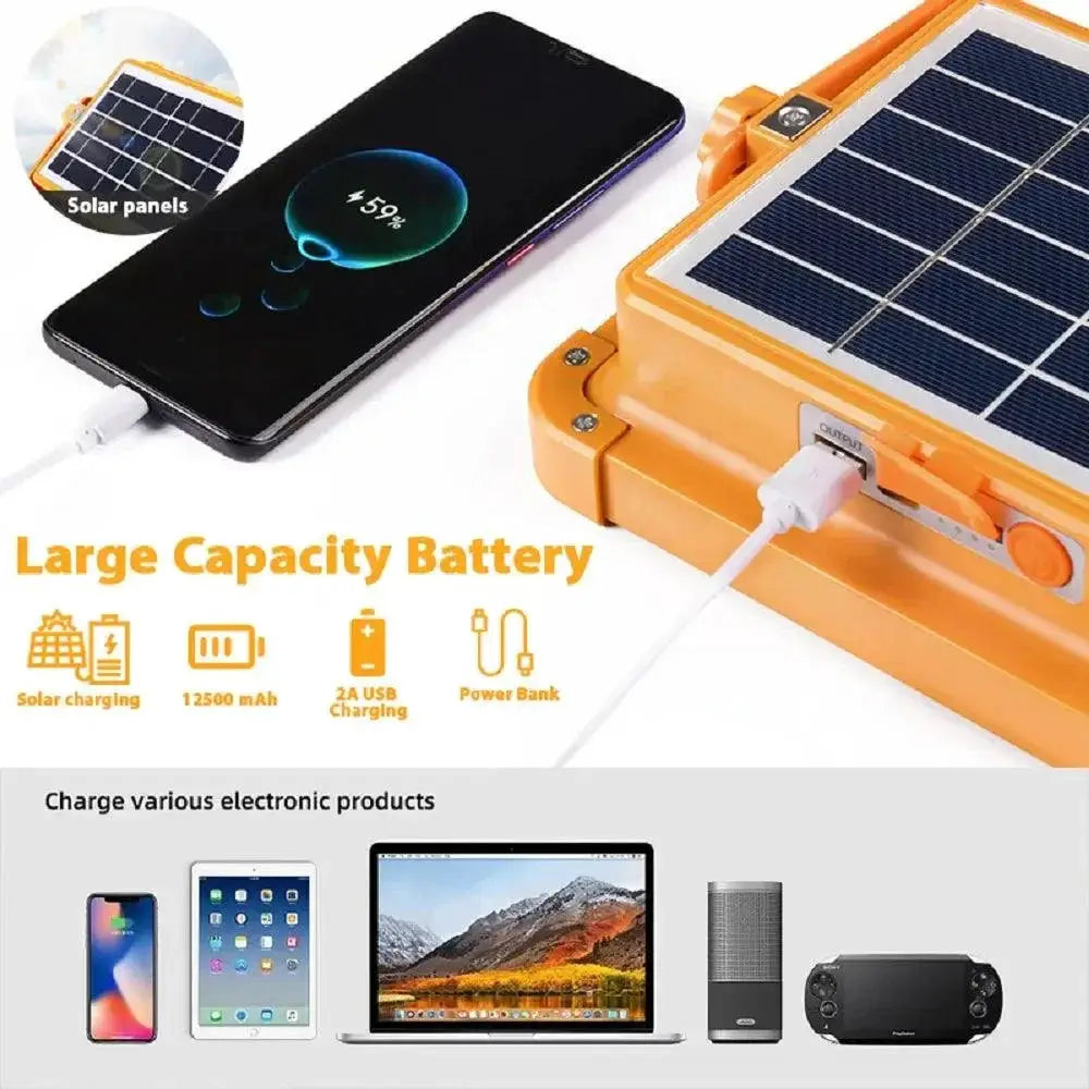 Solar Flood Light Rechargeable LED Reflector For Outdoor Use