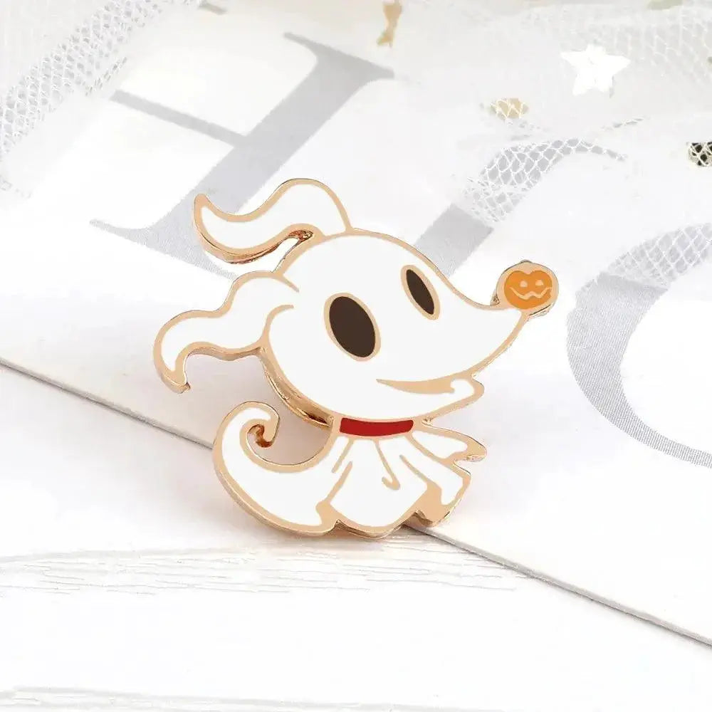 Spooky Ghost Enamel Brooches Cartoon Halloween Pins