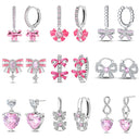 100 Sterling Silver Romantic Pink Bow