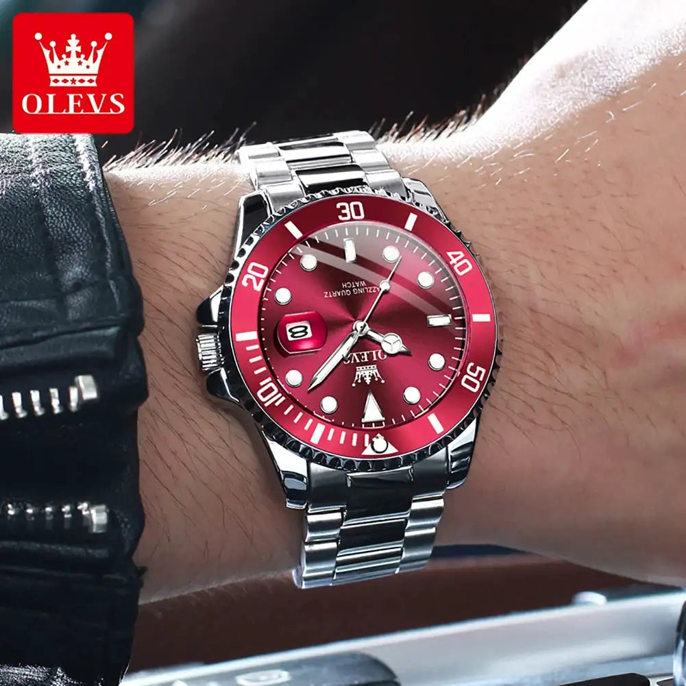 Mens Steel Watch Quartz Calendar Gift — product image 5