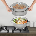 Stainless Steel Steam Cooker Multi-Function Tier Steamer Pot