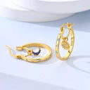 Mula Sterling Silver Golden Earrings