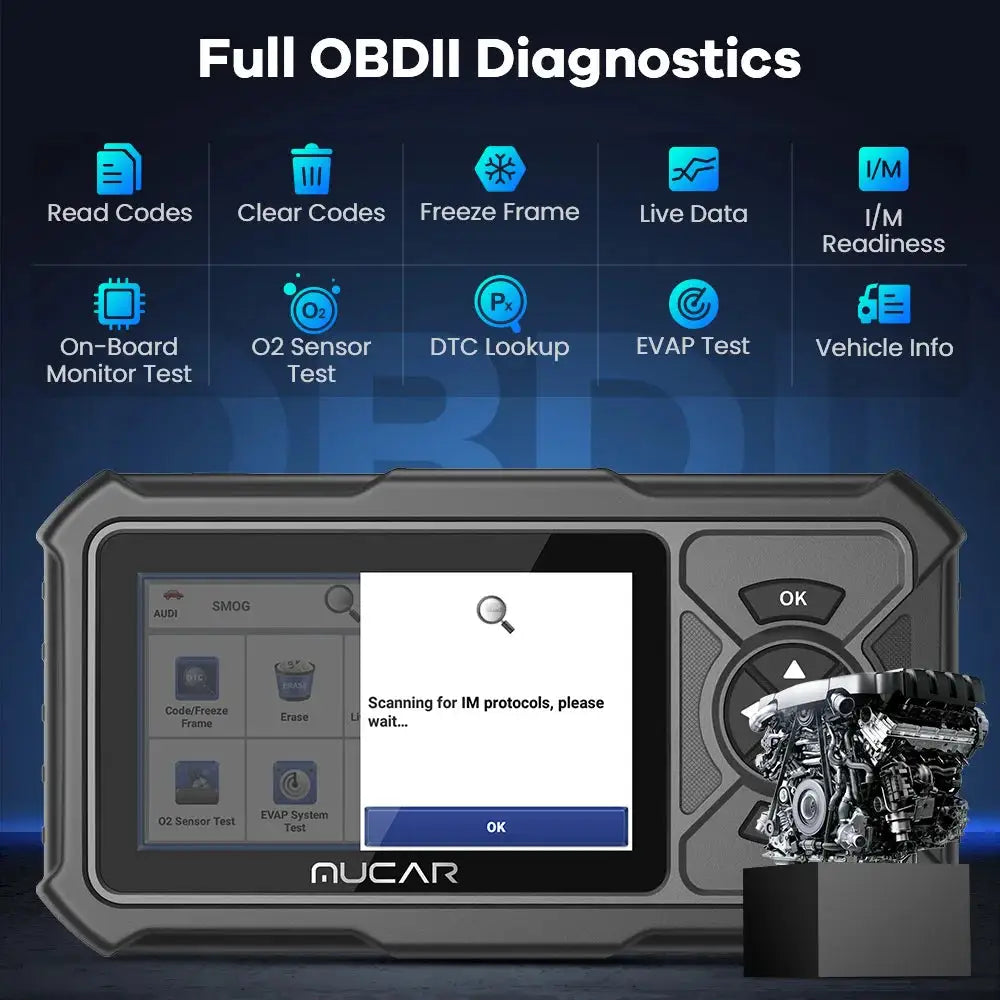 MUCAR CDE900 PRO OBD2 Auto Diagnostic Tool Car Scanner Full System 28 Reset Code Reader Scan Tool 2+32G WIFI Update