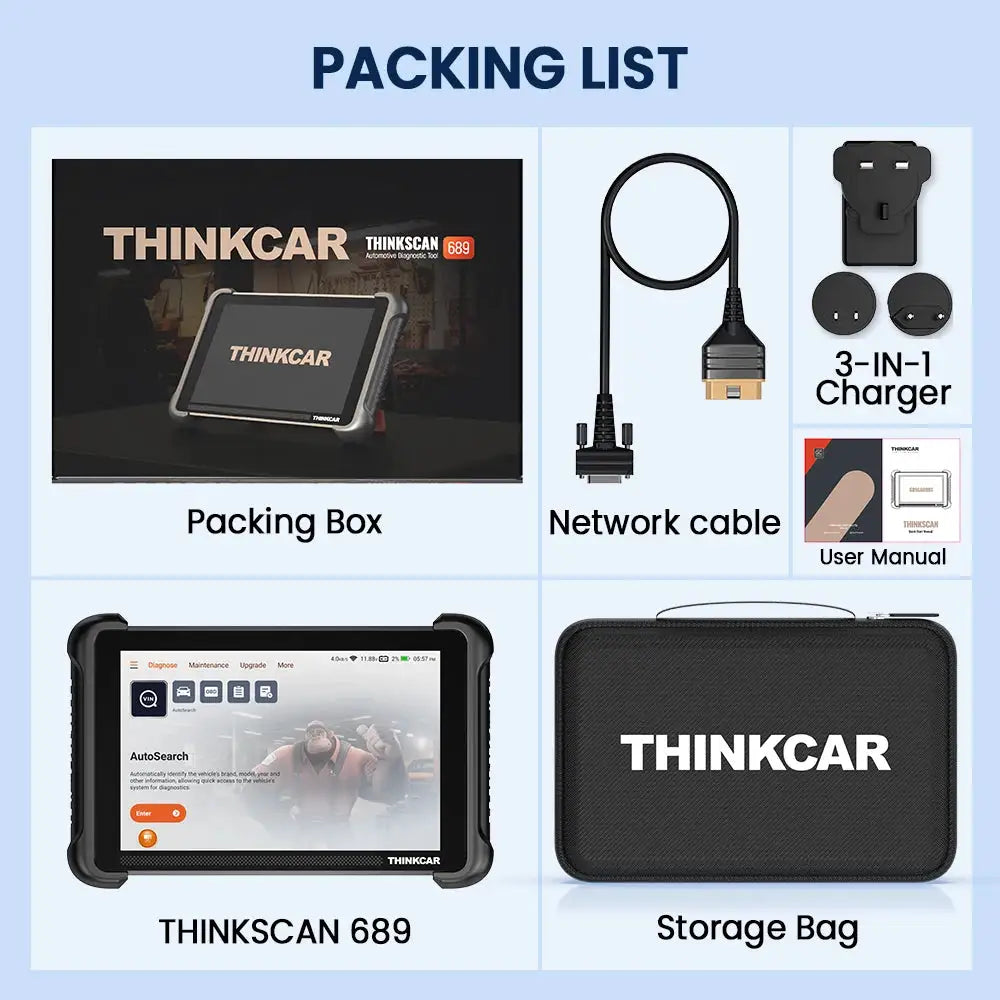 THINKCAR THINKSCAN 689 Bi-directional OBD2 Scanner Full System Scan 2026 ECU Coding 34 Reset Car Diagnostic Tools Lifetime Free Update