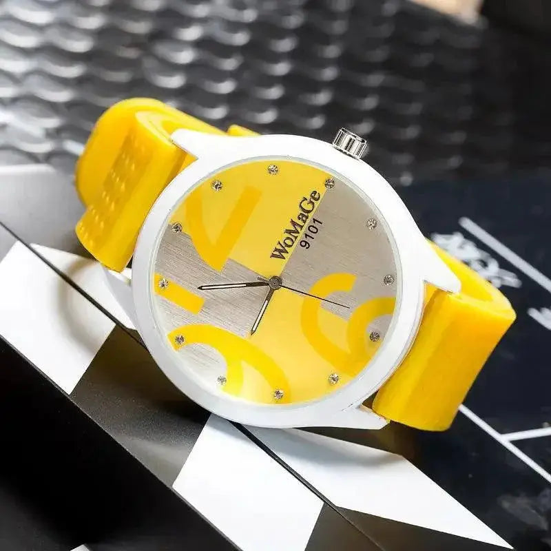 Green Silicone Sports Watch For Active Women And Ladies