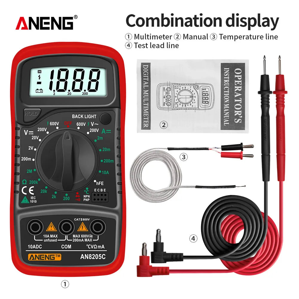 Aneng Portable Digital Multimeter Ac/Dc