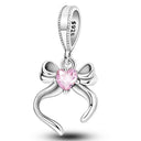 Charm Beads Sterling Silver Pink