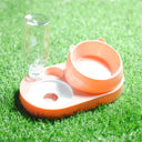 Pet Bowl Automatic Feeder Water Dispenser Double Dish Stand