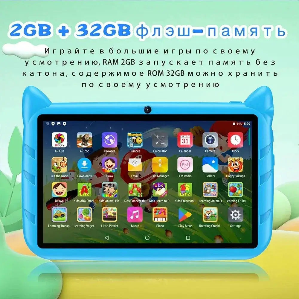 7 Inch Kids Tablet With Android 9 4GB RAM 64GB Storage