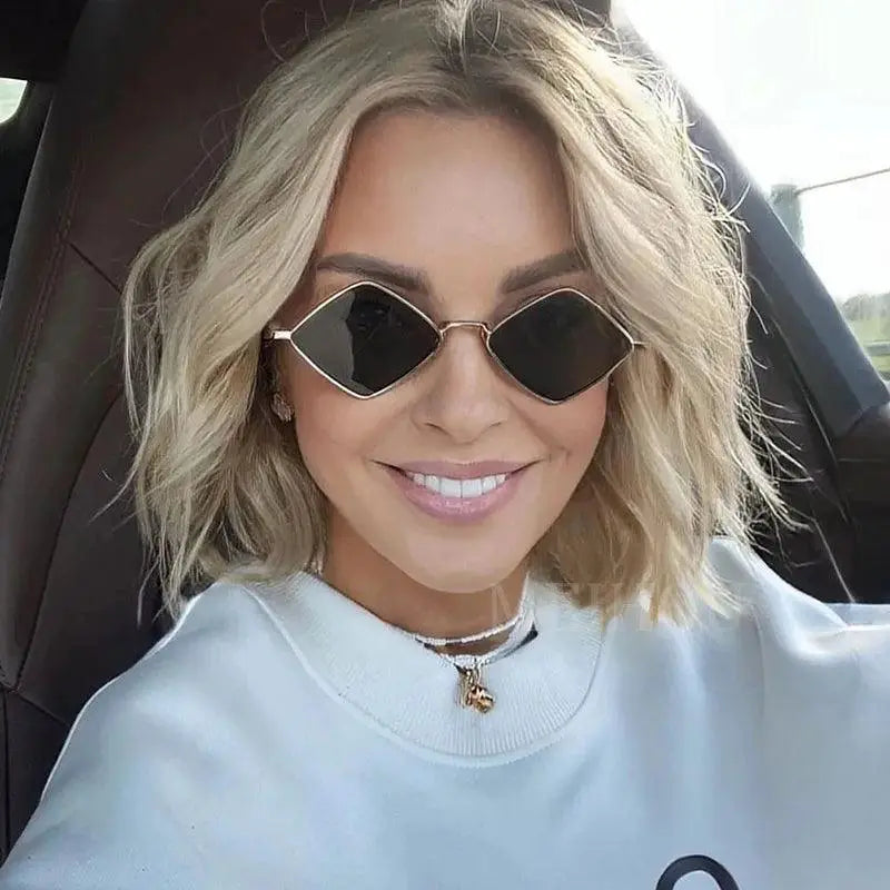 Retro Polygonal Sunglasses for Women UV400 Protection