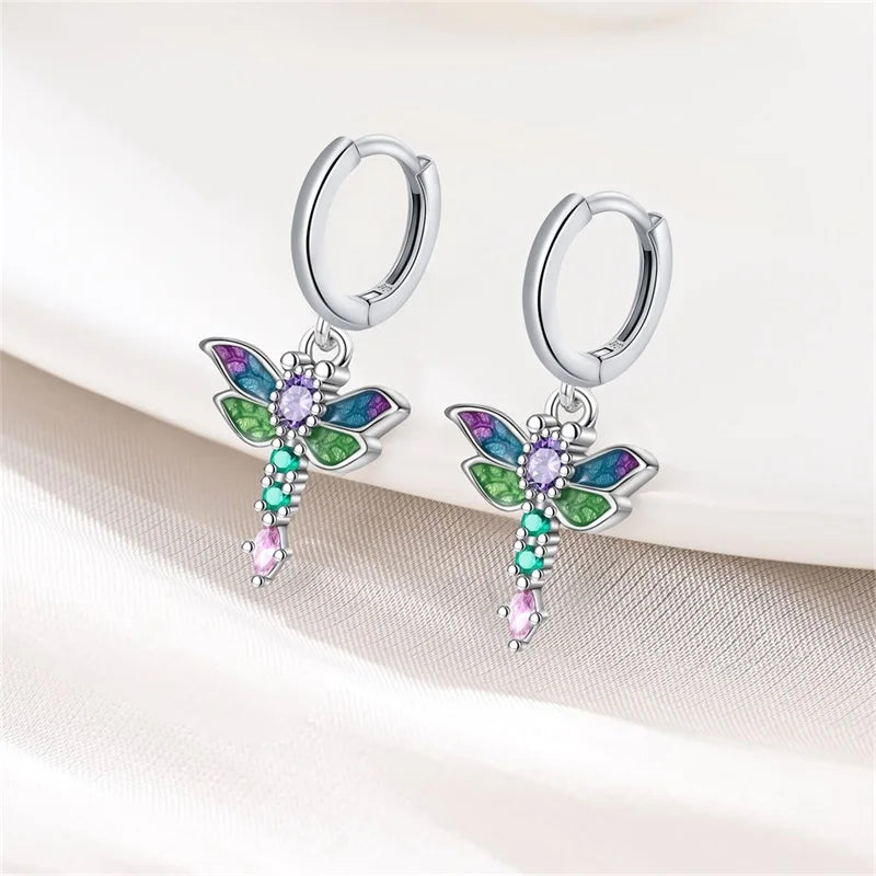 Sterling Silver Chameleon Dragonfly Butterfly