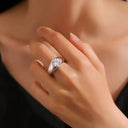Unisex Moissanite Silver Ring Set