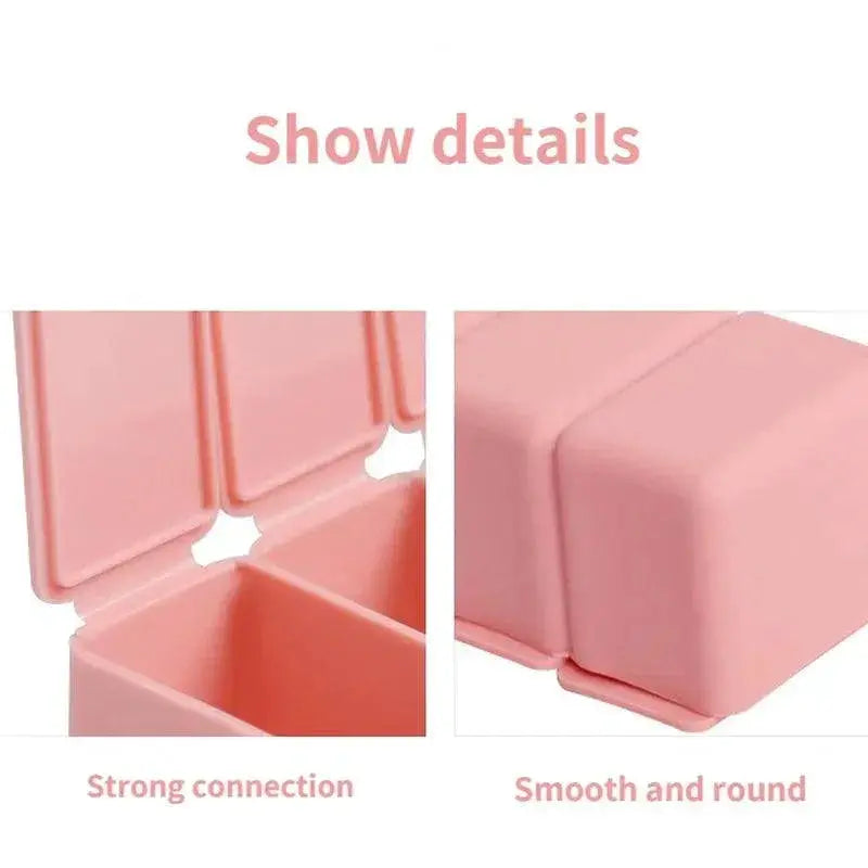 Travel Pill Box Braille Lettering Portable Medication Case