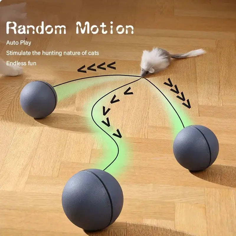 Kimpets Cat Toys Mouse Teaser Ball Electric Moving Toy