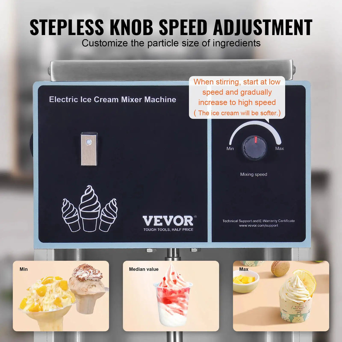 SucceBuy Ice Cream Blender High-Speed Ice Cream Maker Mixer Stir — product view 4