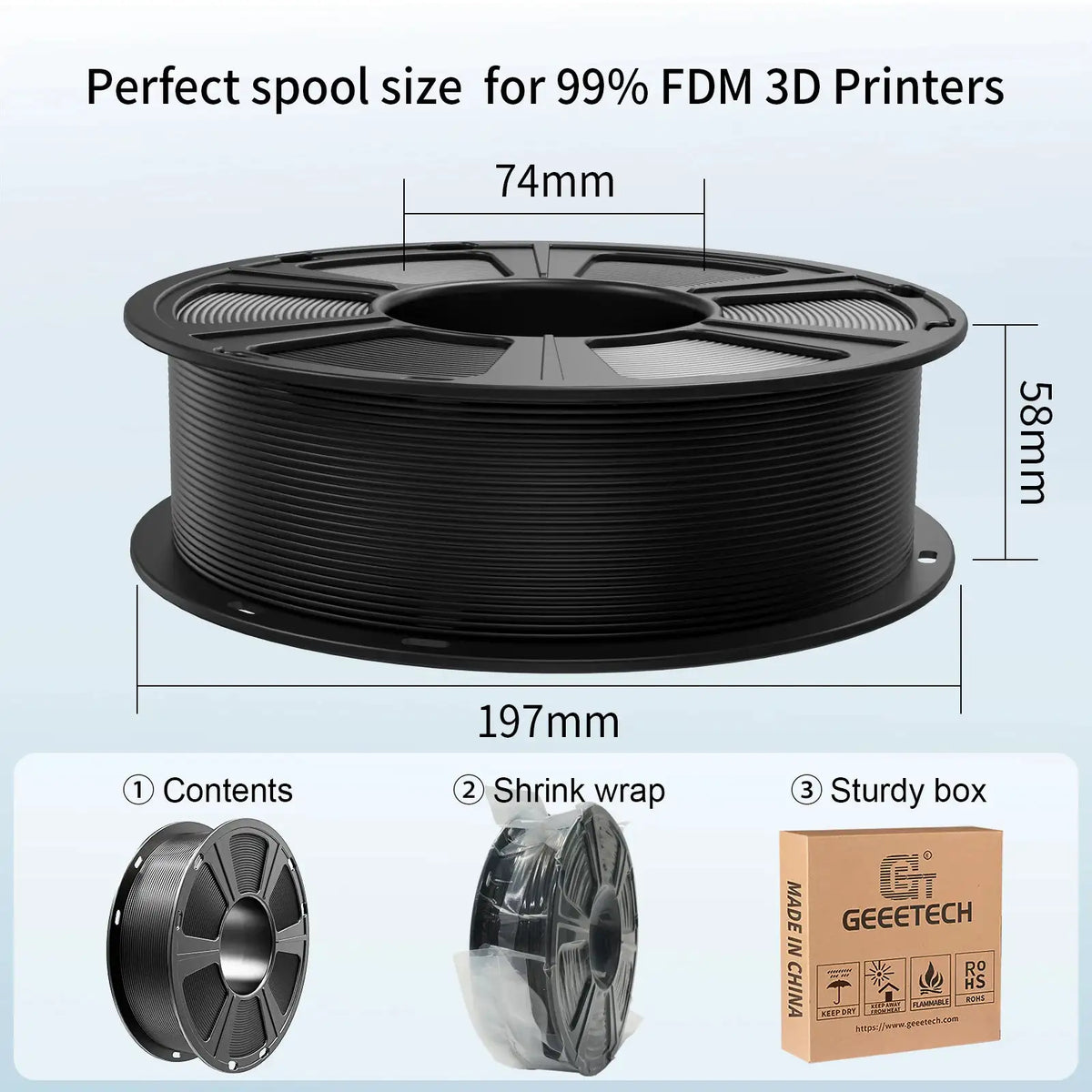 Geeetech PLA Filament — Bring Bold Ideas to Life — product view 2