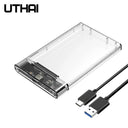 UTHAI Transparent Portable HDD Enclosure for Easy Data Transfer