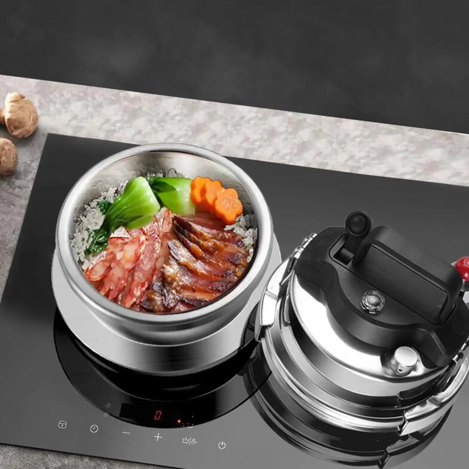 Portable Mini Pressure Cooker 1.2L 1.6L Cooking Pot Compact