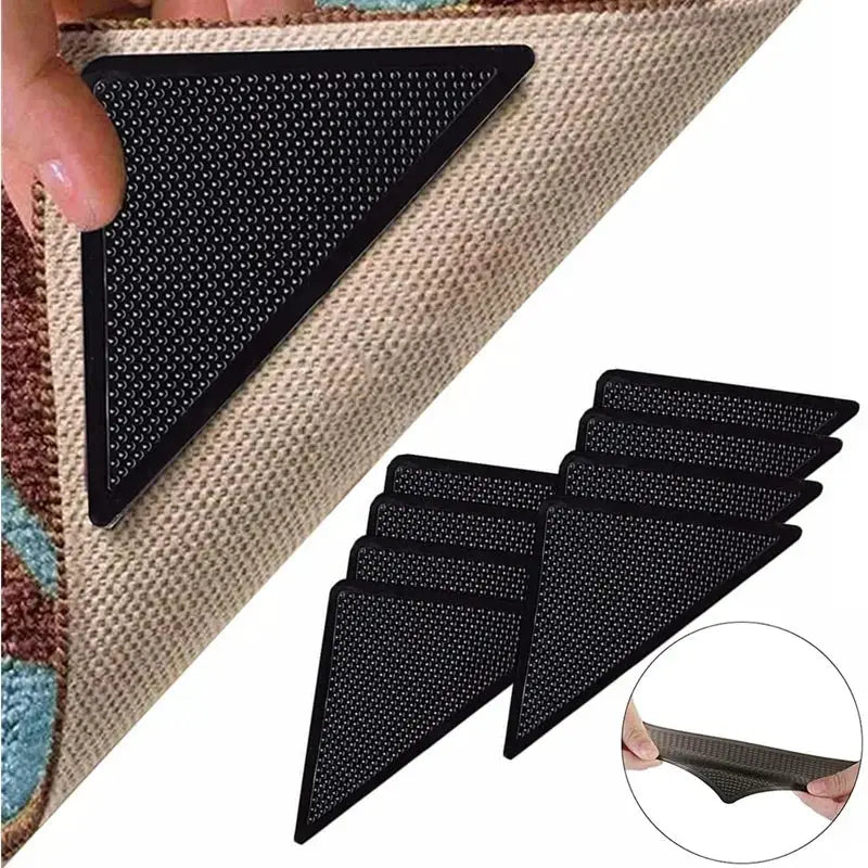 Triangle Rug Gripper Set 4 To 8 Piece Washable Anti Slip Mat