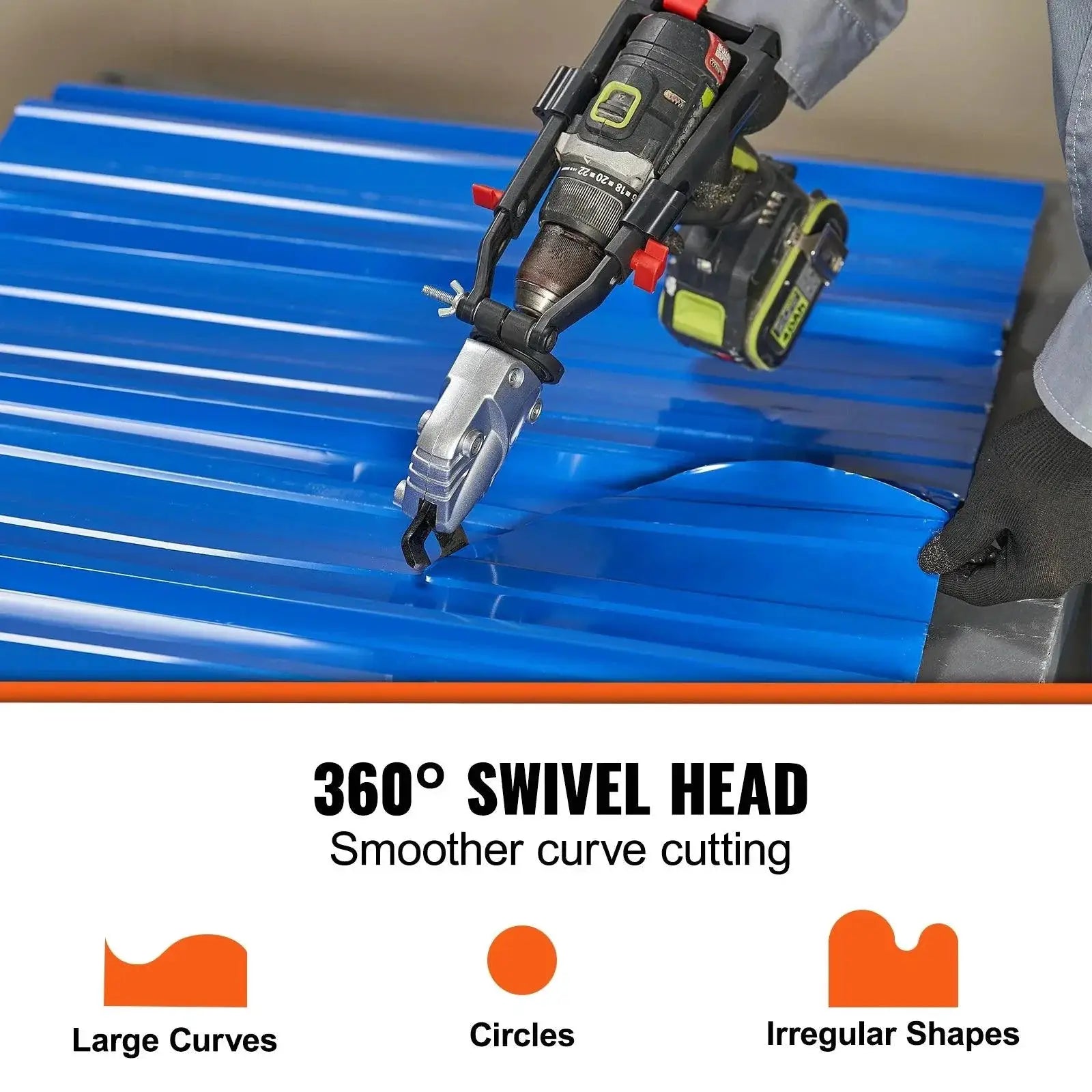 VEVOR Metal Cutter Drill Attachment With 360 Degree Head