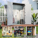Tall Narrow Resin Outdoor Storage Shed