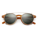 ZENOTTIC Vintage Steampunk Clip-On Sunglasses for All Styles