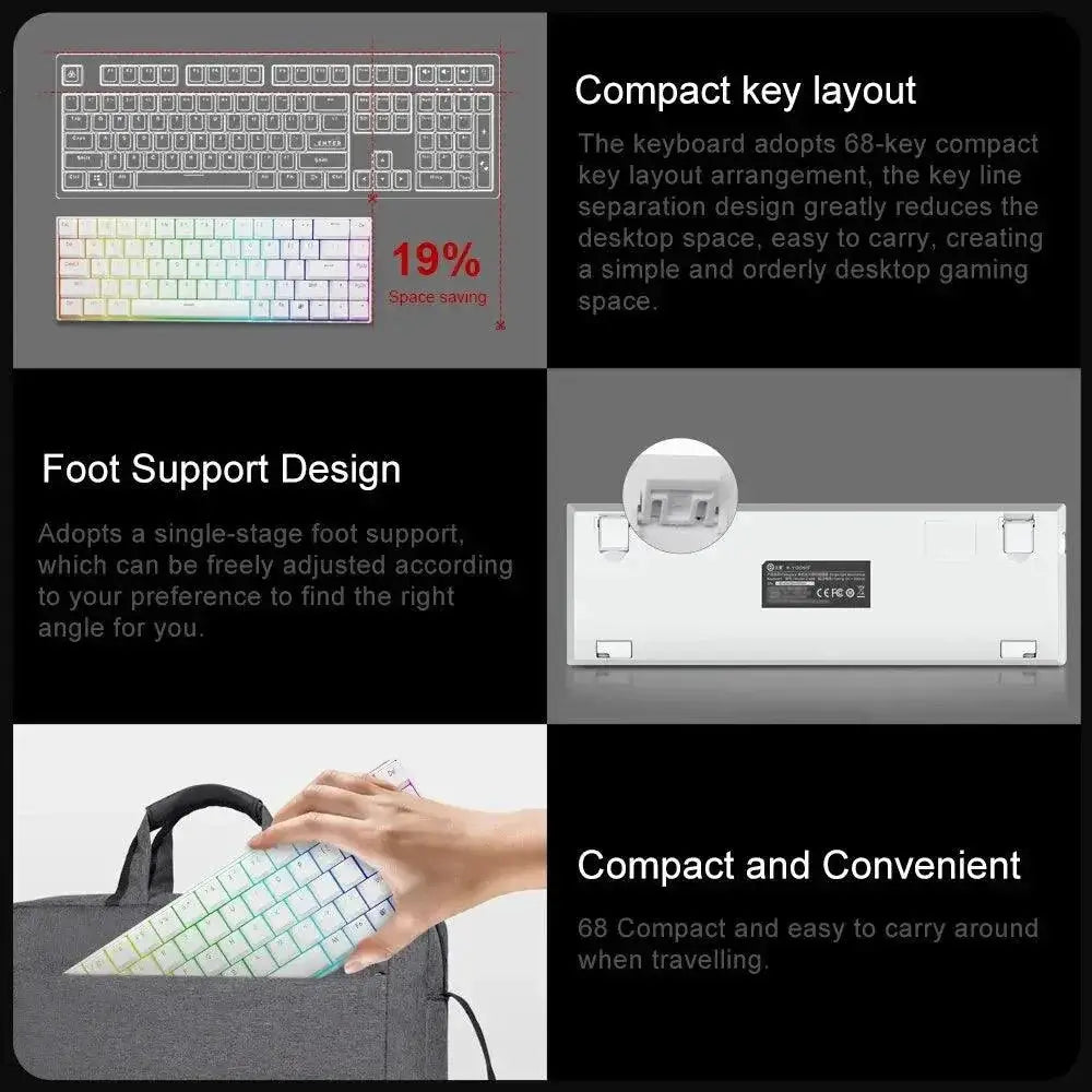 E-YOOSO Z686 RGB Mechanical Keyboard Red Switches For Gaming