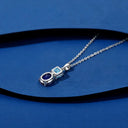 Blue Moissanite Pendant Necklace