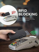 RFID Blocking Compact Bifold Wallet with Secure Protection