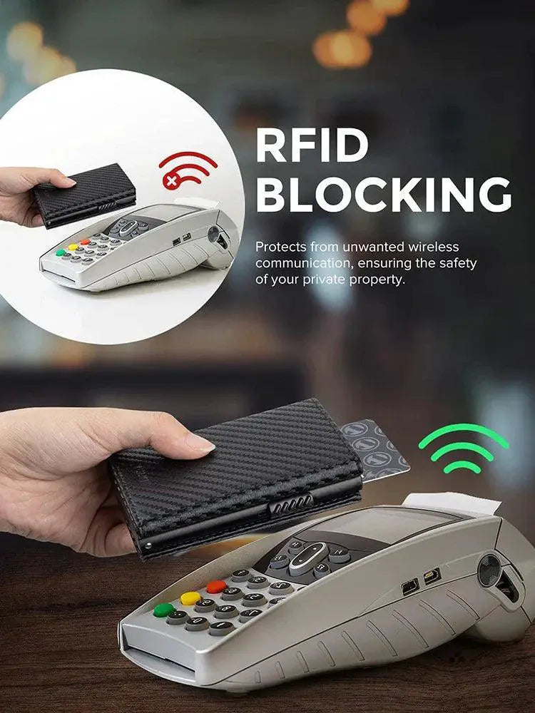 RFID Blocking Compact Bifold Wallet With Secure Protection